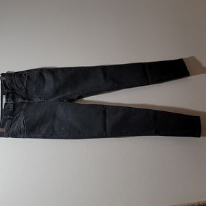 GARAGE JUNIORS SIZE 5 HIGH WAISTED BLACK WASH MOM JEANS RETRO SKINNY DENIM PANTS